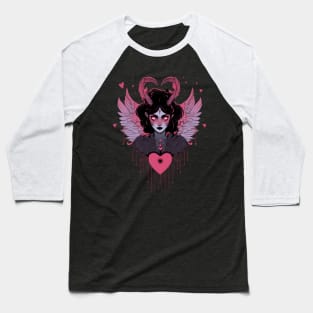 Creepy Valentine Love Angel Baseball T-Shirt